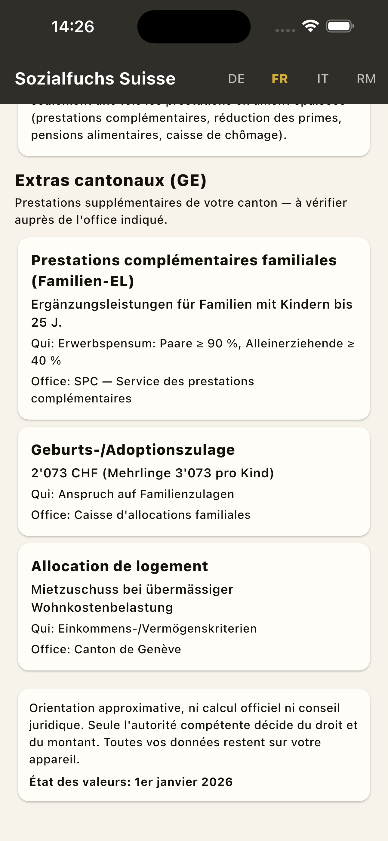 Zuständige Stelle, Verfahren und kantonale Extras